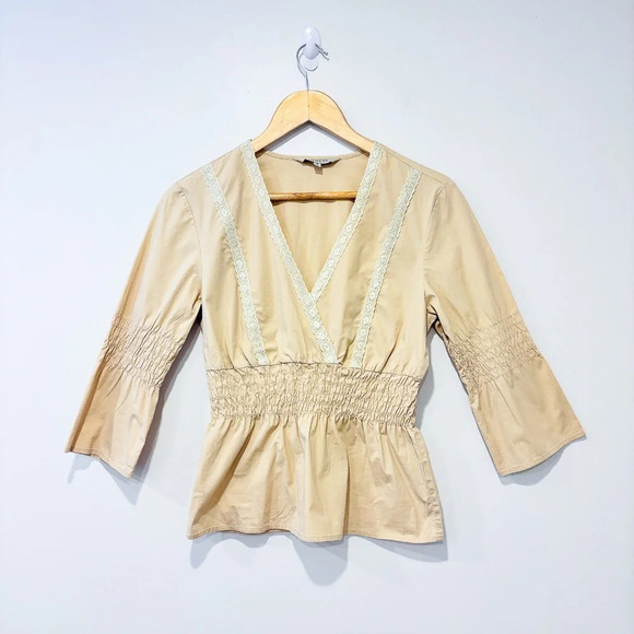 RW&CO Beige top with  lace - Picture 1 of 8